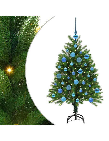 Albero di Natale con 150 LED con supporto Verde 120 cm PE