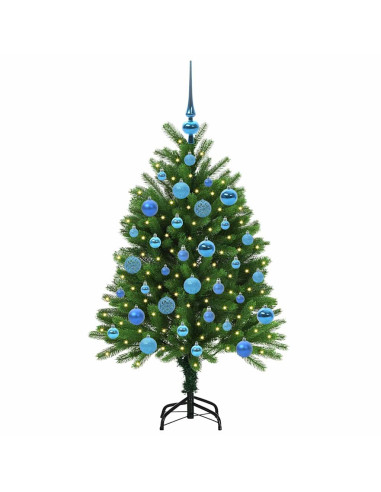 Albero di Natale con 150 LED con supporto Verde 120 cm PE