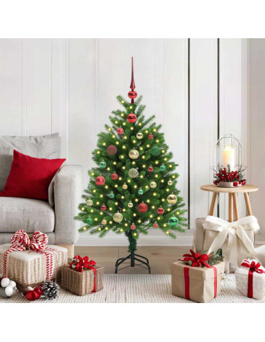 Albero di Natale con 150 LED con supporto Verde 120 cm PE