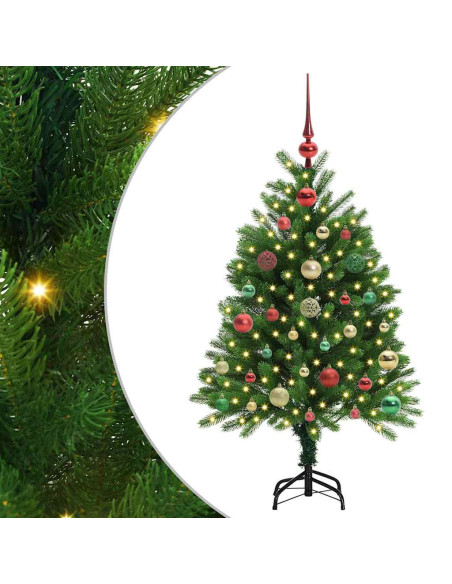Albero di Natale con 150 LED con supporto Verde 120 cm PE