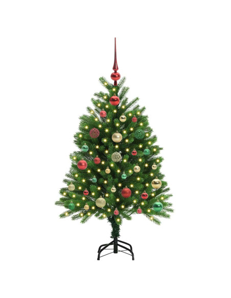 Albero di Natale con 150 LED con supporto Verde 120 cm PE