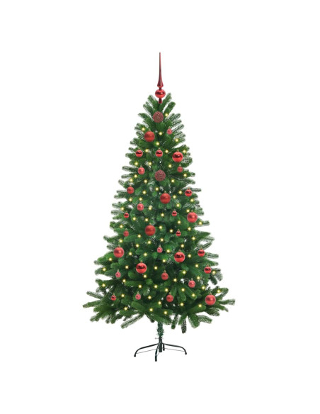 Albero di Natale con 150 LED con supporto Verde 150 cm PE