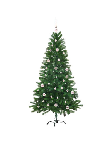 Albero di Natale con 150 LED con supporto Verde 150 cm PE