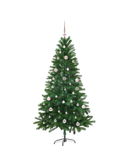 Albero di Natale con 150 LED con supporto Verde 150 cm PE