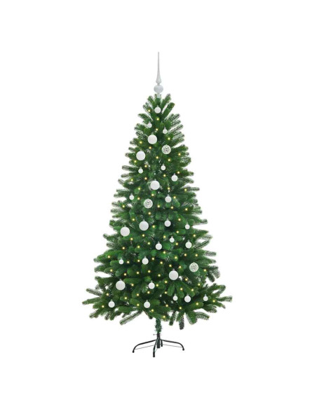 Albero di Natale con 150 LED con supporto Verde 150 cm PE