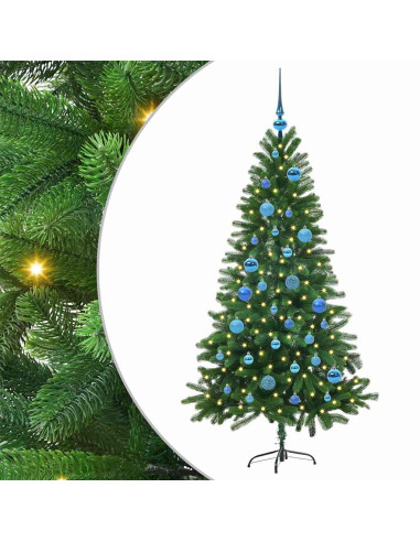 Albero di Natale con 150 LED con supporto Verde 150 cm PE