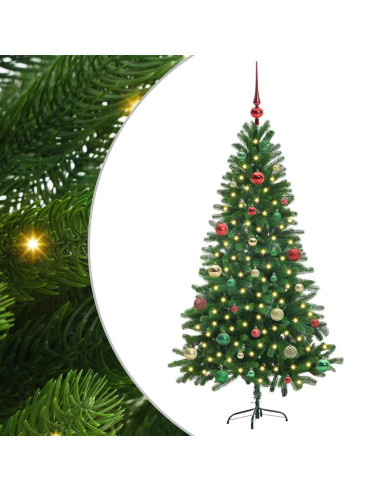 Albero di Natale con 150 LED con supporto Verde 150 cm PE