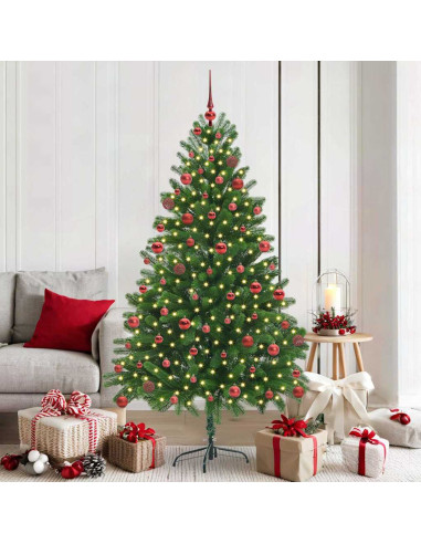 Albero di Natale con 300 LED con supporto Verde 180 cm PE