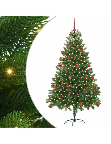 Albero di Natale con 300 LED con supporto Verde 180 cm PE