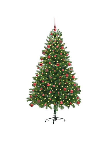 Albero di Natale con 300 LED con supporto Verde 180 cm PE