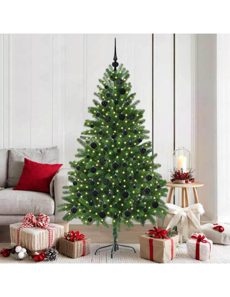 Albero di Natale con 300 LED con supporto Verde 180 cm PE