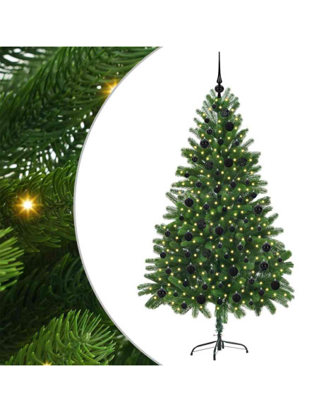 Albero di Natale con 300 LED con supporto Verde 180 cm PE