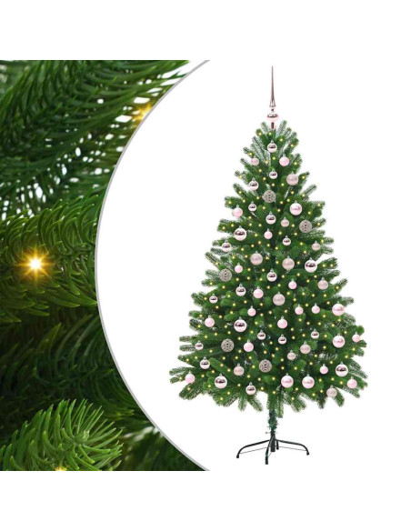 Albero di Natale con 300 LED con supporto Verde 180 cm PE
