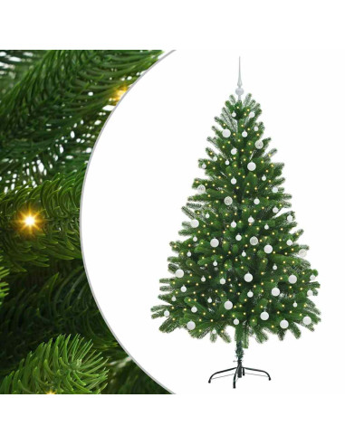 Albero di Natale con 300 LED con supporto Verde 180 cm PE