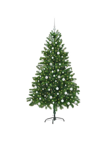 Albero di Natale con 300 LED con supporto Verde 180 cm PE