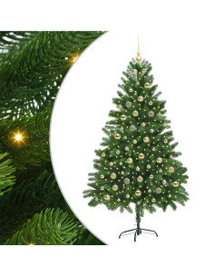 Albero di Natale con 300 LED con supporto Verde 180 cm PE 2