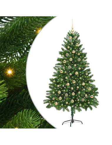 Albero di Natale con 300 LED con supporto Verde 180 cm PE