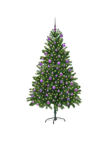 Albero di Natale con 300 LED con supporto Verde 180 cm PE