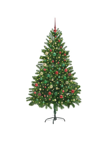 Albero di Natale con 300 LED con supporto Verde 180 cm PE