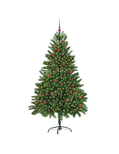 Albero di Natale con 300 LED con supporto Verde 210 cm PE