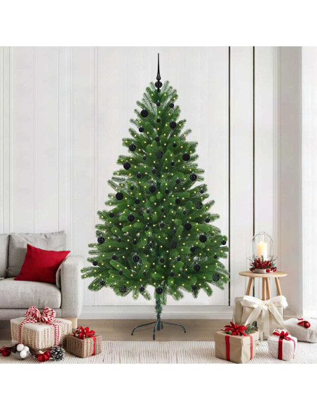 Albero di Natale con 300 LED con supporto Verde 210 cm PE