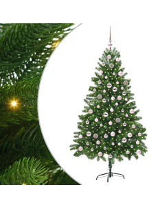 Albero di Natale con 300 LED con supporto Verde 210 cm PE 2