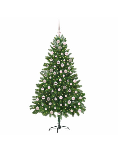 Albero di Natale con 300 LED con supporto Verde 210 cm PE