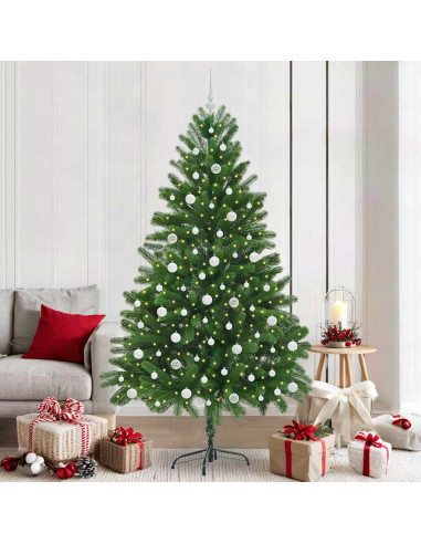 Albero di Natale con 300 LED con supporto Verde 210 cm PE