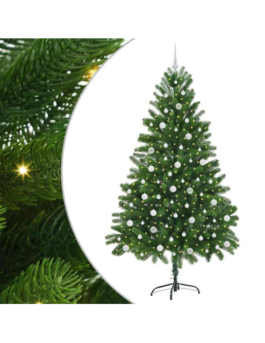 Albero di Natale con 300 LED con supporto Verde 210 cm PE
