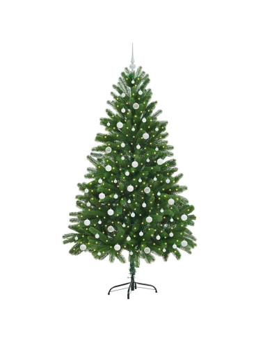 Albero di Natale con 300 LED con supporto Verde 210 cm PE
