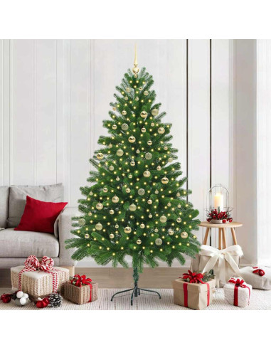Albero di Natale con 300 LED con supporto Verde 210 cm PE