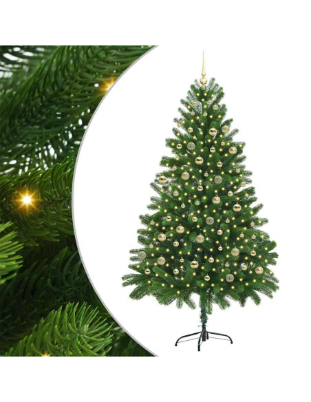 Albero di Natale con 300 LED con supporto Verde 210 cm PE