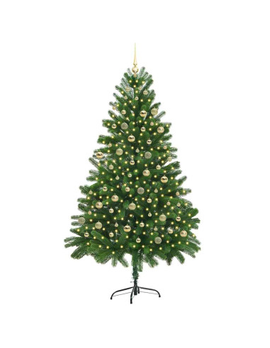 Albero di Natale con 300 LED con supporto Verde 210 cm PE