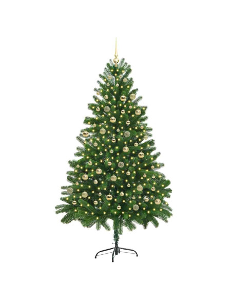 Albero di Natale con 300 LED con supporto Verde 210 cm PE