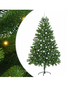 Albero di Natale con 300 LED con supporto Verde 210 cm PE 2