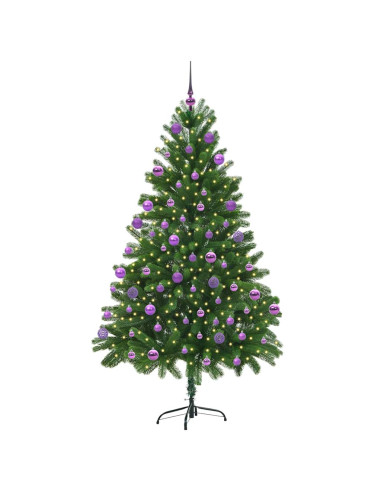 Albero di Natale con 300 LED con supporto Verde 210 cm PE