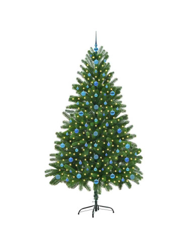 Albero di Natale con 300 LED con supporto Verde 210 cm PE