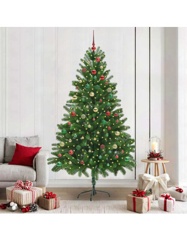 Albero di Natale con 300 LED con supporto Verde 210 cm PE