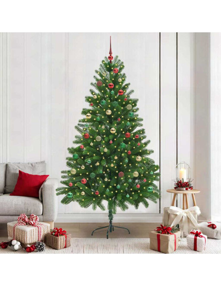 Albero di Natale con 300 LED con supporto Verde 210 cm PE