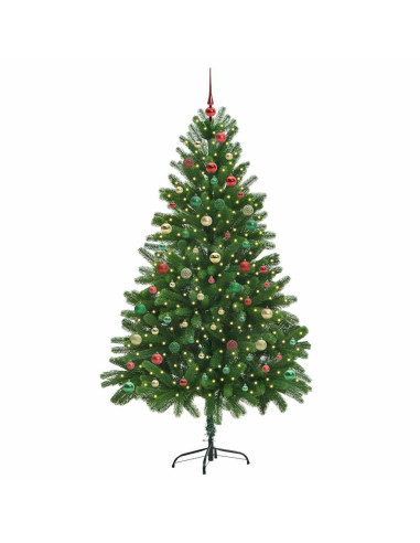 Albero di Natale con 300 LED con supporto Verde 210 cm PE