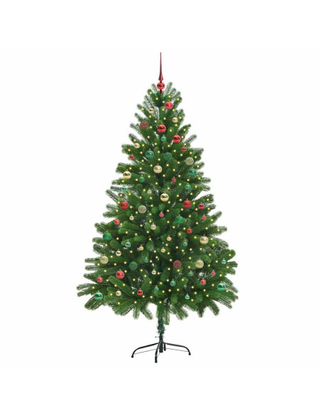 Albero di Natale con 300 LED con supporto Verde 210 cm PE
