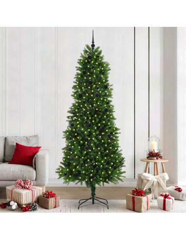 Albero di Natale con 300 LED con supporto Verde 240 cm PE