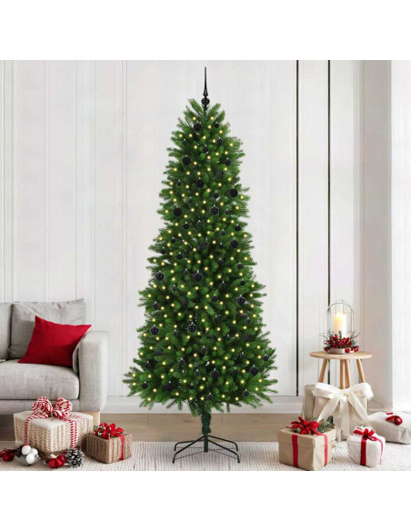 Albero di Natale con 300 LED con supporto Verde 240 cm PE