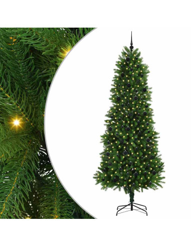 Albero di Natale con 300 LED con supporto Verde 240 cm PE