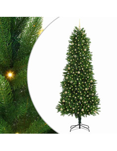 Albero di Natale con 300 LED con supporto Verde 240 cm PE 2