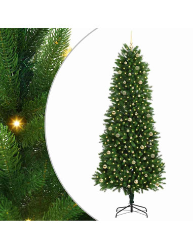 Albero di Natale con 300 LED con supporto Verde 240 cm PE