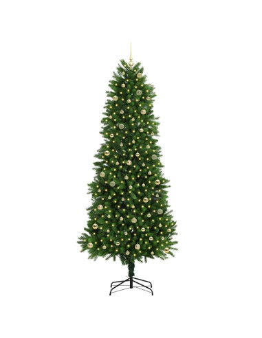 Albero di Natale con 300 LED con supporto Verde 240 cm PE