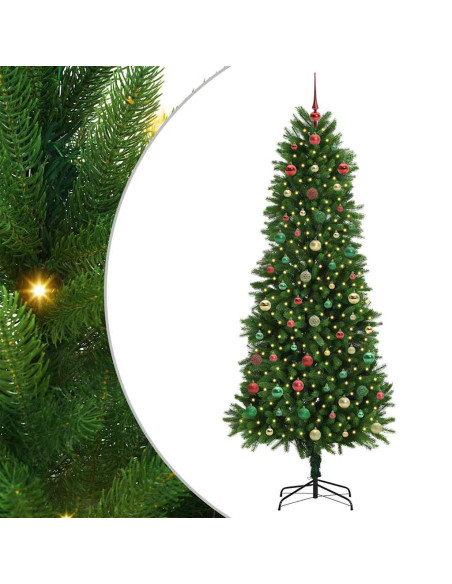 Albero di Natale con 300 LED con supporto Verde 240 cm PE