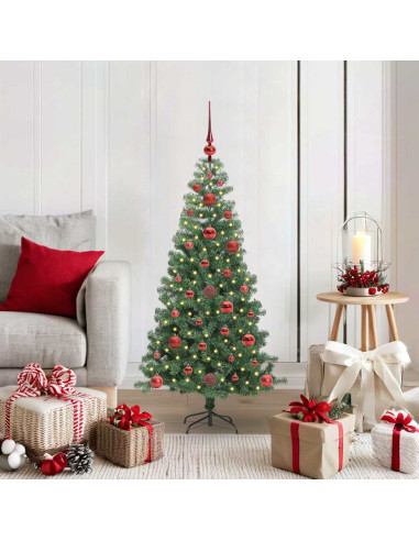 Albero di Natale con 150 LED con supporto Verde 120 cm PVC