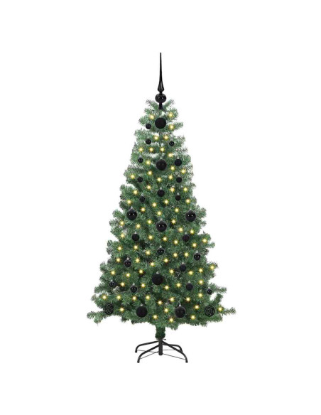 Albero di Natale con 150 LED con supporto Verde 120 cm PVC